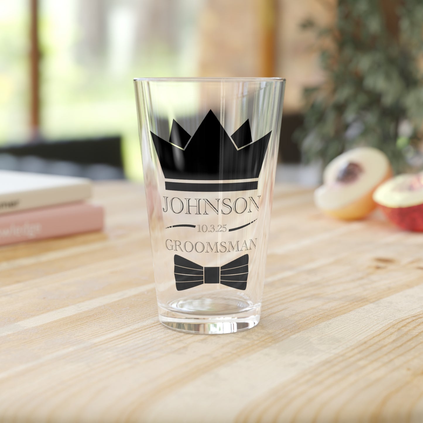 Groomsman Pint Glass, 16oz